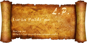 Luria Palóma névjegykártya